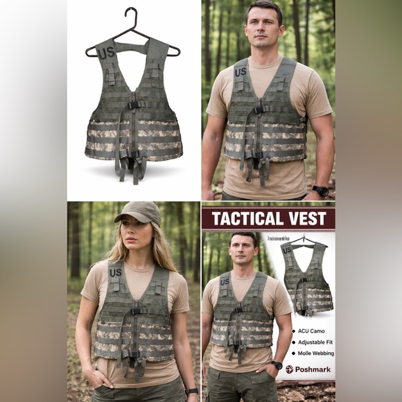 US Military MOLLE Tactical Vest ACU Digital Camo Utility Gear